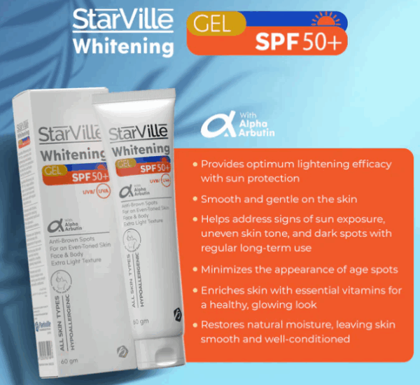Starville Whitening Gel SPF 50 60g