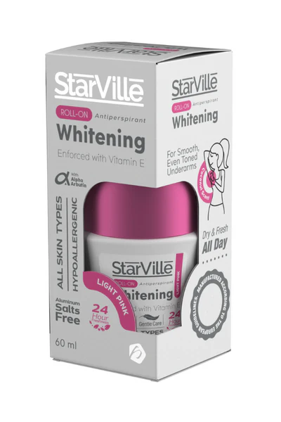 Starville Roll-On Antiperspirant Whitening -60 Ml Light pink Starville Roll-On Antiperspirant Whitening -60 Ml - Light pink